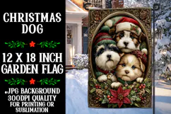 Christmas Garden Flag, Christmas Dog Garden Flag, d26 Product Image 1