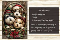 Christmas Garden Flag, Christmas Dog Garden Flag, d26 Product Image 2