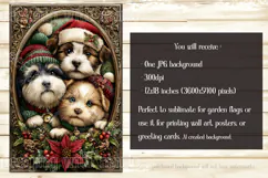 Christmas Garden Flag, Christmas Dog Garden Flag, d26 Product Image 2