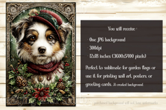 Christmas Garden Flag, Christmas Dog Garden Flag, d29 Product Image 2