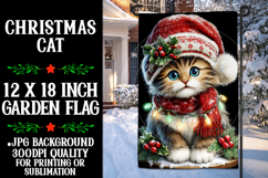 Christmas Garden Flag, Christmas Cat Garden Flag, d30 Product Image 1