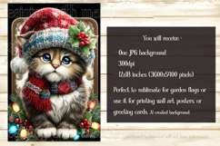Christmas Garden Flag, Christmas Dog Cat Garden Flags, s2 Product Image 2