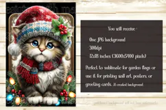 Christmas Garden Flag, Christmas Dog Cat Garden Flags, s2 Product Image 2