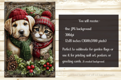 Christmas Garden Flag, Christmas Dog Cat Garden Flags, s3 Product Image 3