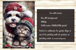 Christmas Garden Flag, Christmas Dog Cat Garden Flags, s3 Product Image 5