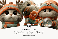 Christmas Cats Clipart Product Image 1