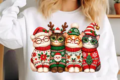 Christmas Cats PNG, Funny Christmas Sublimation, Xmas PNG Product Image 5