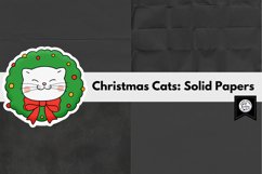 Christmas Cats Solid Papers for Cricut, Digital Scrapbooking Product Image 3