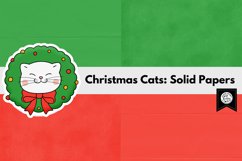 Christmas Cats Solid Papers for Cricut, Digital Scrapbooking Product Image 4