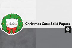 Christmas Cats Solid Papers for Cricut, Digital Scrapbooking Product Image 5
