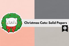 Christmas Cats Solid Papers for Cricut, Digital Scrapbooking Product Image 7