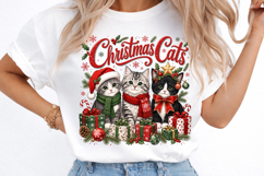 Christmas Cats Sublimation Png Product Image 3
