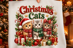 Christmas Cats Sublimation Png Product Image 4