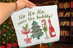 Christmas Champagne PNG, Ho Ho Ho Pass the Bubbly Shirt Product Image 3