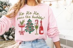 Christmas Champagne PNG, Ho Ho Ho Pass the Bubbly Shirt Product Image 7