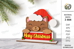 3D Christmas Character Lasercut. Christmas Decor SVG Product Image 1