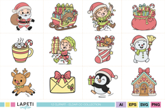 cute holiday clipart bundle for crafting and printing