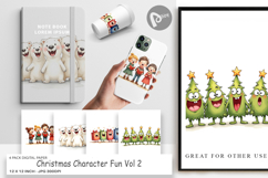 Christmas Character Fun Digital Paper Product Image 1