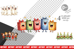 Christmas Character Fun Clipart Product Image 1