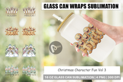 Christmas Character Fun 2 Glass Can Product Image 1