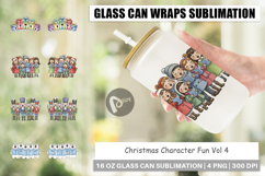 Christmas Character Fun 2 Glass Can Product Image 1