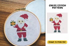 Christmas Santa Cross Stitch Pattern Product Image 1