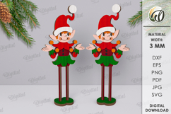3D Christmas Characters Bundle Lasercut. Christmas decor SVG Product Image 12