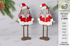 3D Christmas Characters Bundle Lasercut. Christmas decor SVG Product Image 7