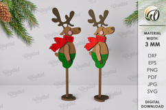 3D Christmas Characters Bundle Lasercut. Christmas decor SVG Product Image 9