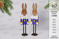 3D Christmas Characters Bundle Lasercut. Christmas decor SVG Product Image 10