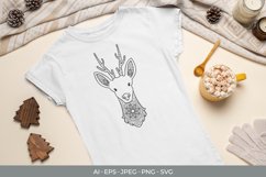 Deer Face with Mandala Texture Sublimation Product Image 1
