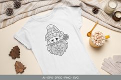 Santa Claus Face with Mandala Texture Sublimation Product Image 1