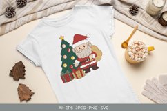 Santa Claus Presenting Gift Boxes Illustration Product Image 1