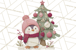 Christmas Characters PNG, Cut-Paper Collage Winter Animals Product Image 2