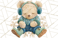 Christmas Characters PNG, Cut-Paper Collage Winter Animals Product Image 3