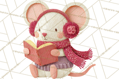 Christmas Characters PNG, Cut-Paper Collage Winter Animals Product Image 4