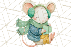 Christmas Characters PNG, Cut-Paper Collage Winter Animals Product Image 2