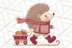 Christmas Characters PNG, Cut-Paper Collage Winter Animals Product Image 3