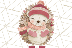 Christmas Characters PNG, Cut-Paper Collage Winter Animals Product Image 4