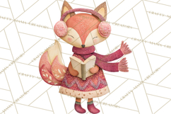 Christmas Characters PNG, Cut-Paper Collage Winter Animals Product Image 4