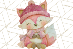 Christmas Characters PNG, Cut-Paper Collage Winter Animals Product Image 2