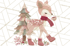 Christmas Characters PNG, Cut-Paper Collage Winter Animals Product Image 2