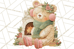Christmas Characters PNG, Cut-Paper Collage Winter Animals Product Image 2