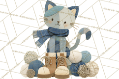 Christmas Characters PNG, Cut-Paper Collage Winter Animals Product Image 2