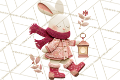 Christmas Characters PNG, Cut-Paper Collage Winter Animals Product Image 3