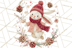 Christmas Characters PNG, Cut-Paper Collage Winter Animals Product Image 2