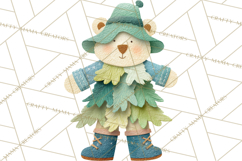 Christmas Characters PNG, Cut-Paper Collage Winter Animals Product Image 5