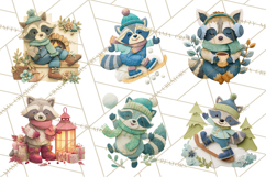 Christmas Characters PNG, Cut-Paper Collage Winter Animals Product Image 8