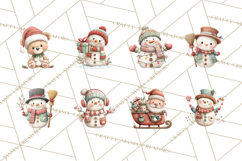 Christmas Characters Clipart PNG Cute Holiday, Santa Png Product Image 2