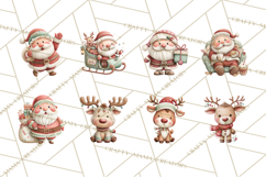 Christmas Characters Clipart PNG Cute Holiday, Santa Png Product Image 8